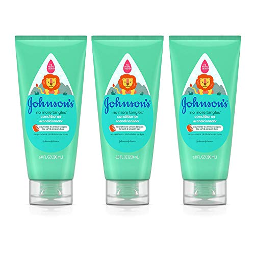Johnson's No More Tangles Detangling Toddler & Kids Conditioner, Gentle No More Tears Formula, Hypoallergenic and Free of Parabens, Phthalates, Sulfates and Dyes, 6.8 fl. Oz (Pack of 3)