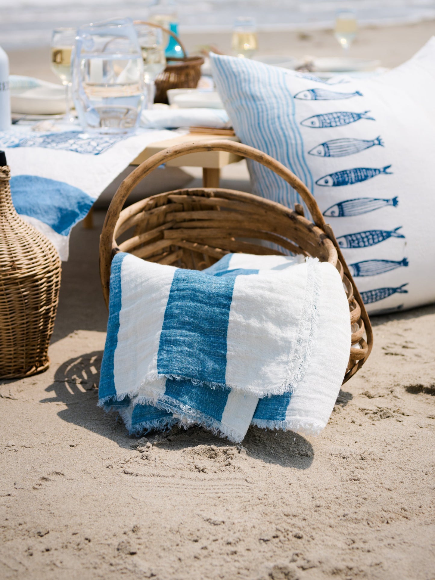 Bertozzi Rigato Wide Stripe Linen Throw