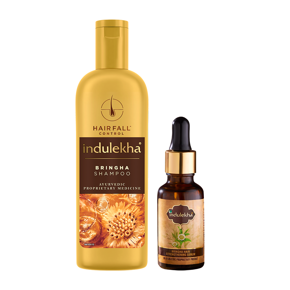 Indulekha Bringha Shampoo (200ml) and Hair Serum (30ml)