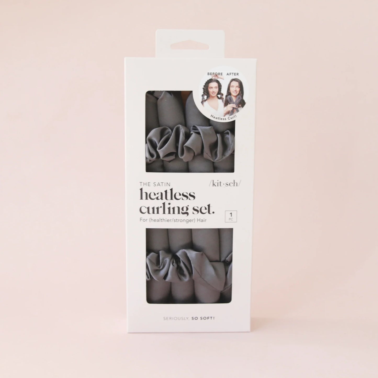 Satin Heatless Curlers | Black