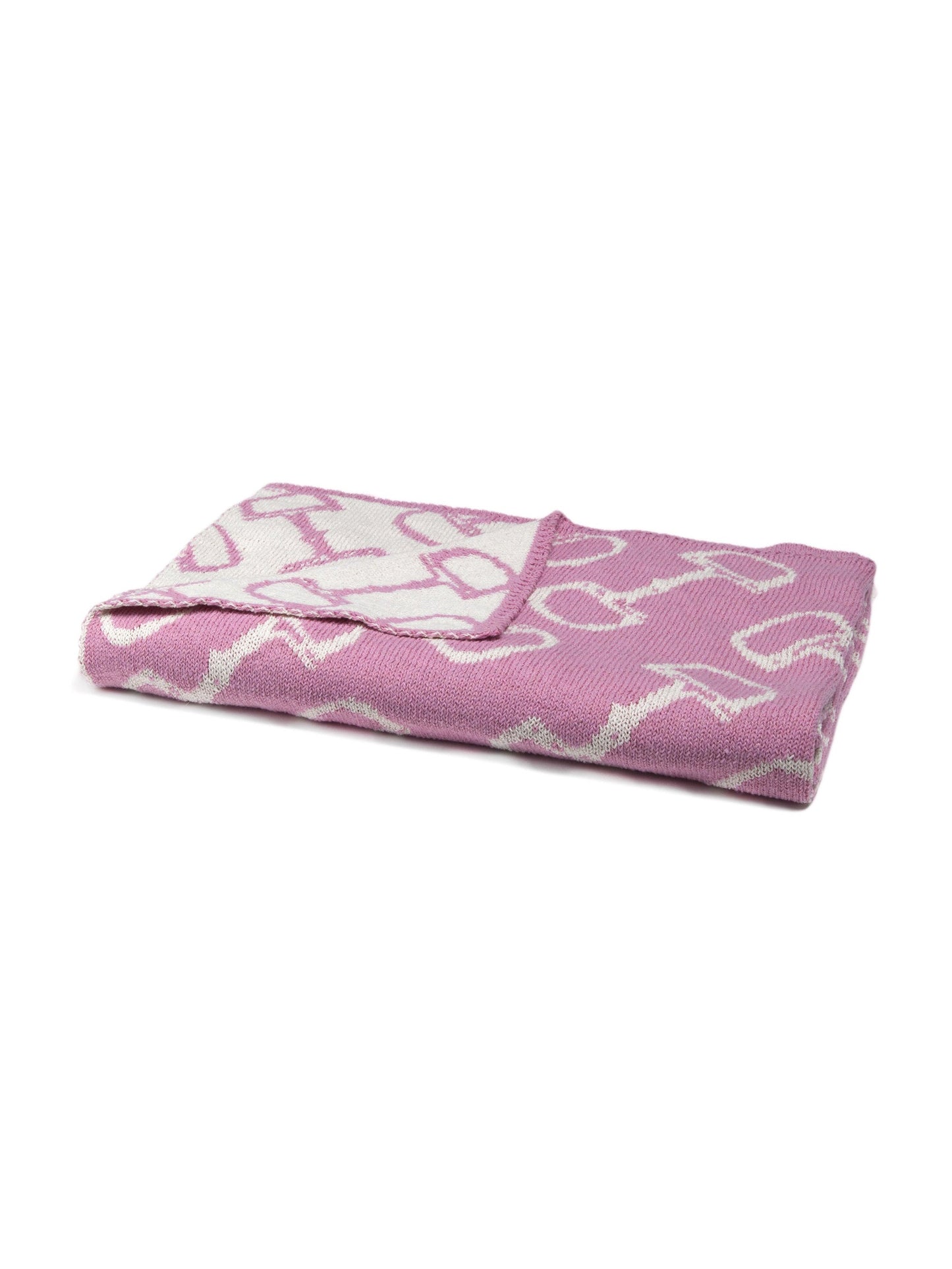 In2Green Eco Baby Bits Reversible Throw Pink Weston Table