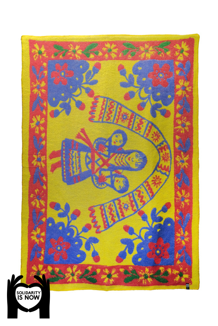 "Maternity" Wool Blanket by Maria Prymachenko - Limited Edition