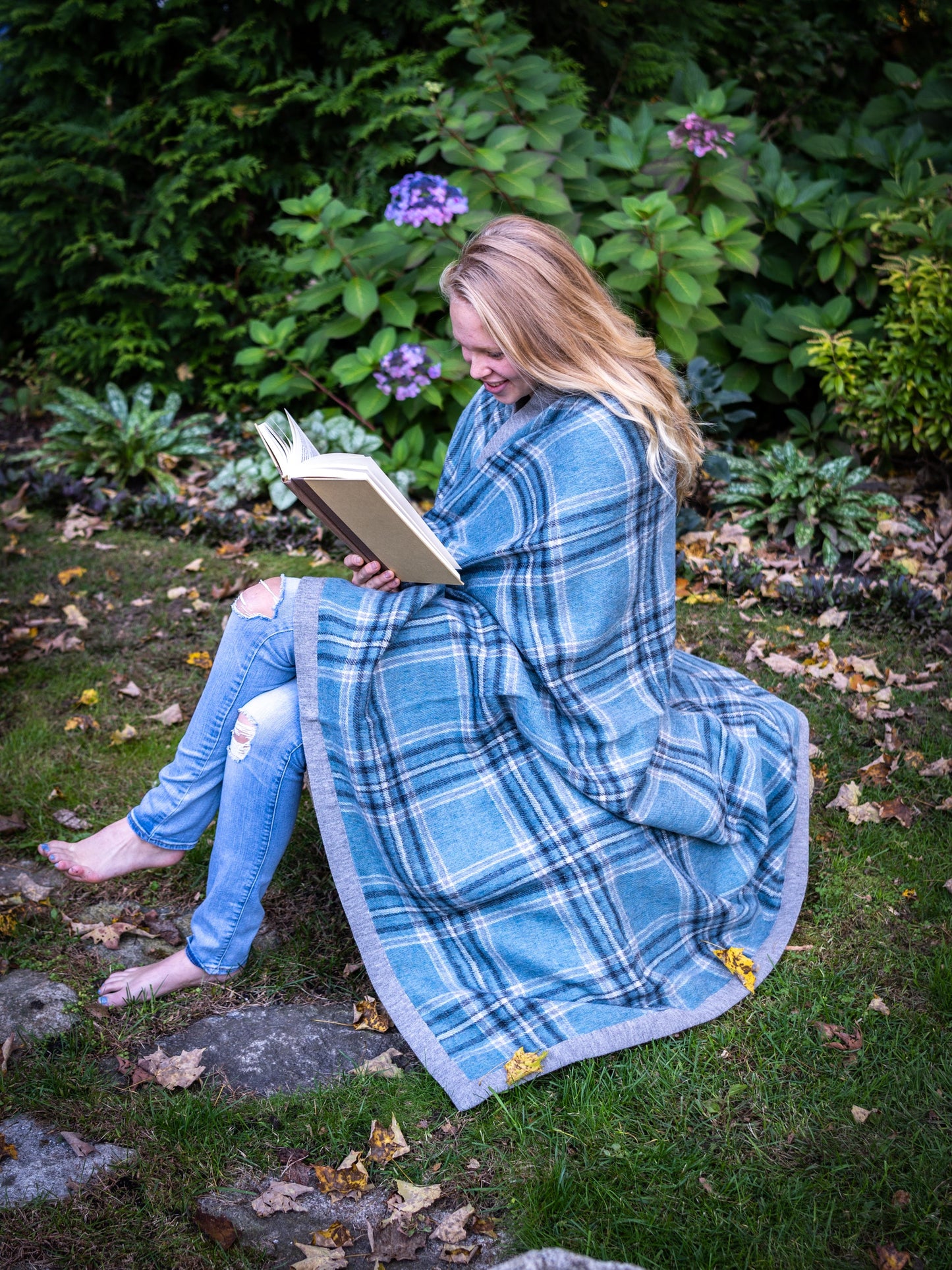 Pendleton Shale Plaid Alpaca Wool Throw