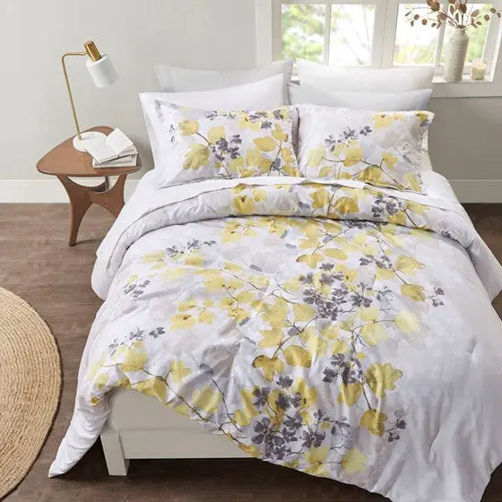 Comforter Set with Bed Sheets Yellow King