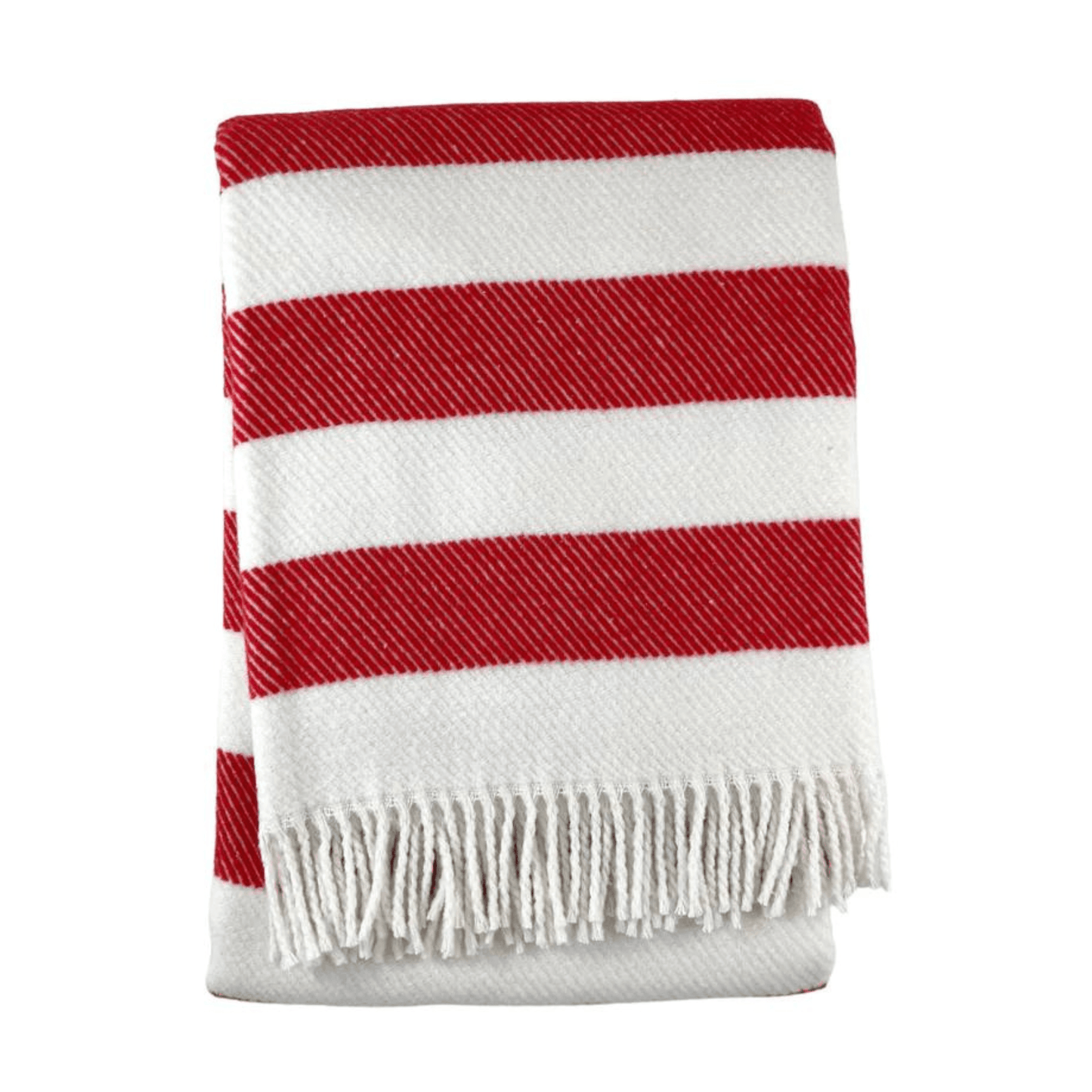Candy Stripe Fringed Throw - Throw Blankets - The Well Appointed House