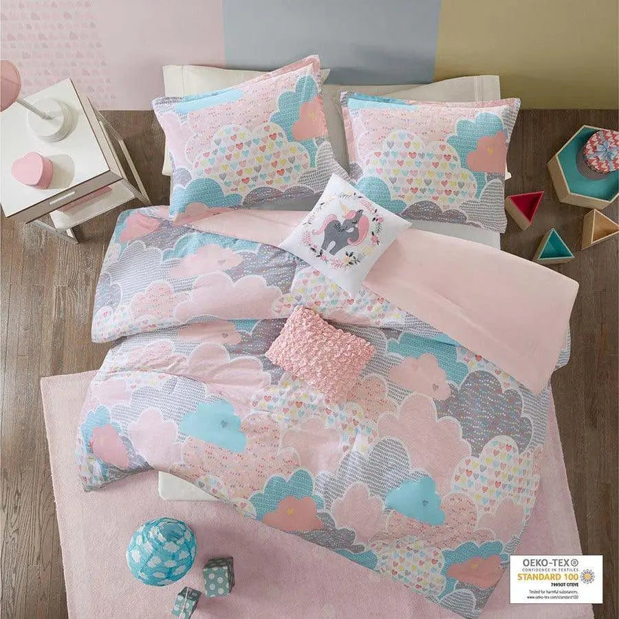 Cloud Cotton 20 " D Printed Comforter Set Pink Twin