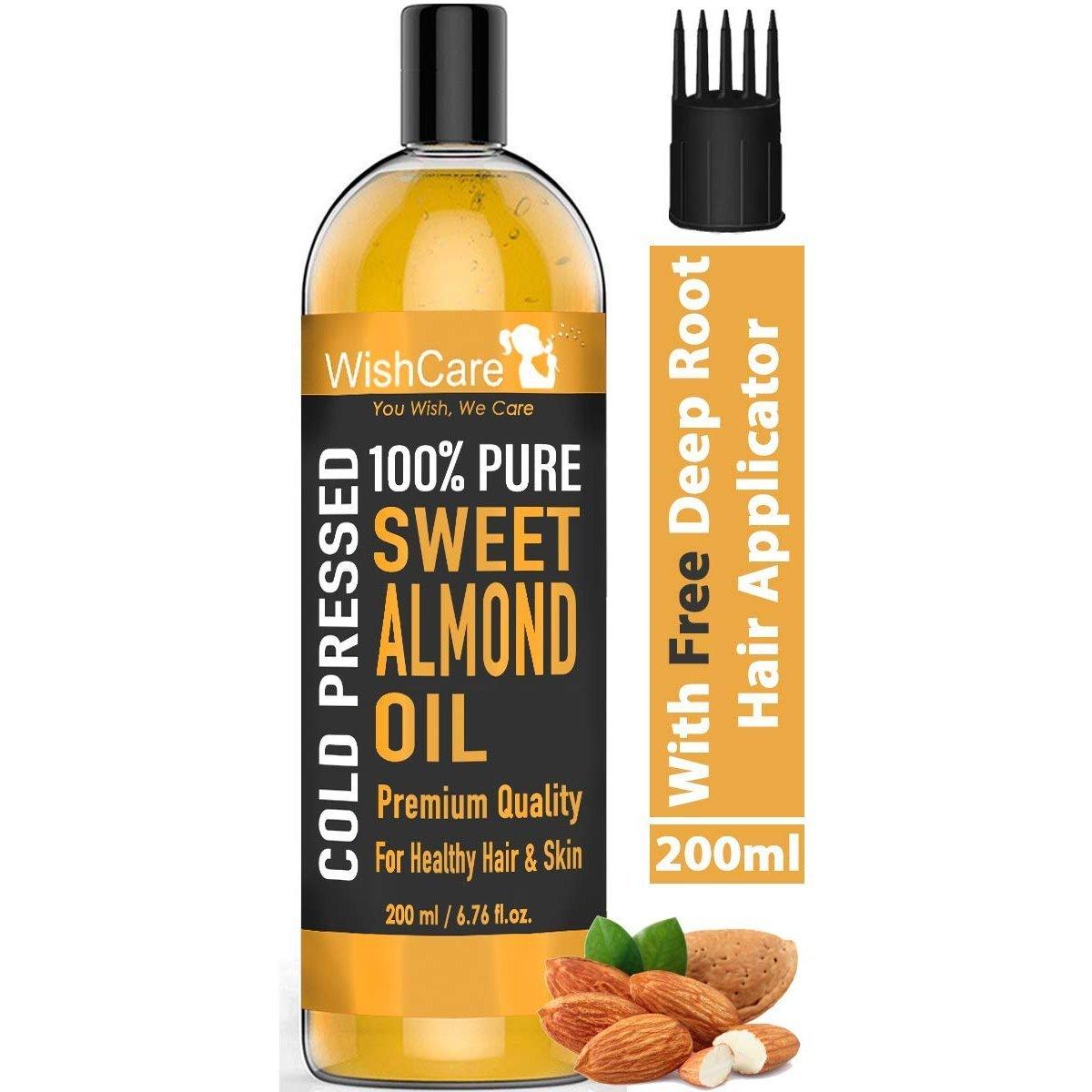 WishCare Cold Pressed Sweet Almond Oil - 200 ml