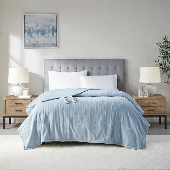 Heated Blanket Blue