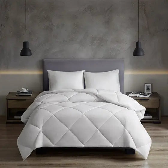 Oversized Down Alt Comforter with HeiQ Smart Temp Treatment White Twin XL