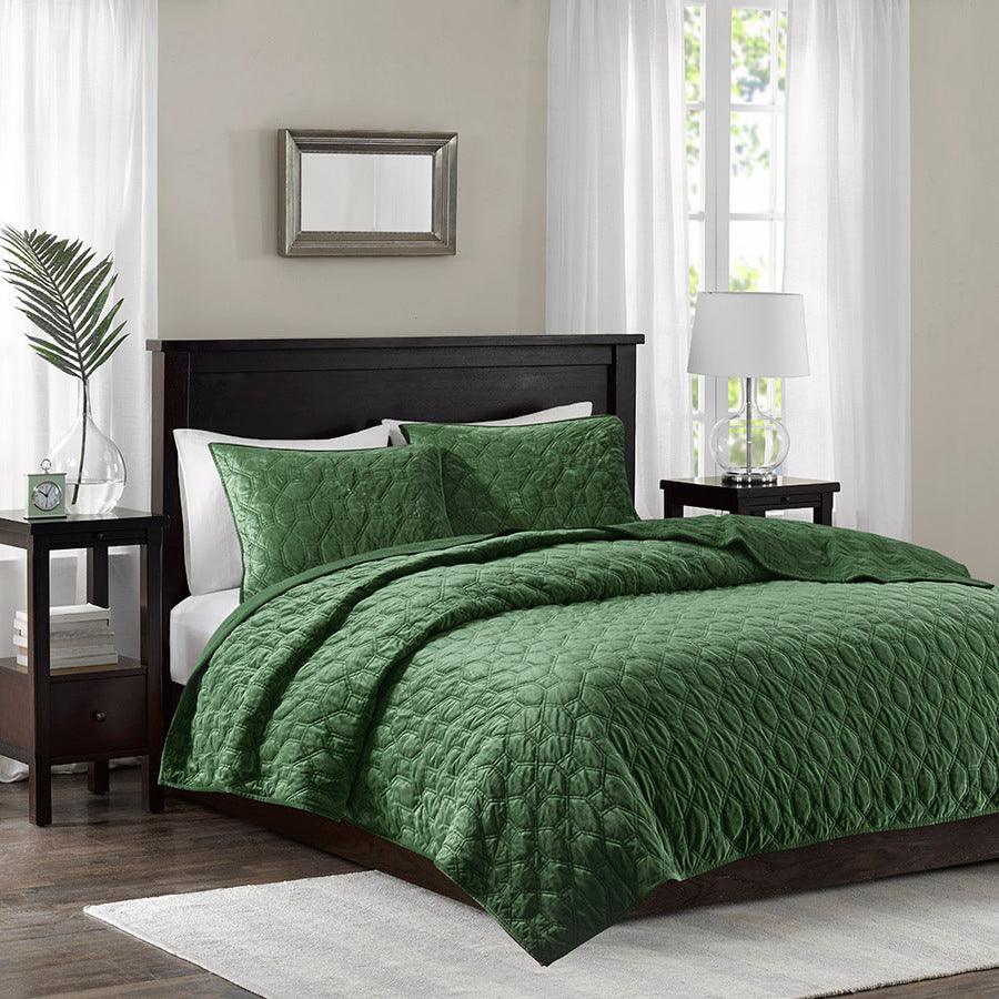 Harper Full/Queen Coverlet & Bedspr Green