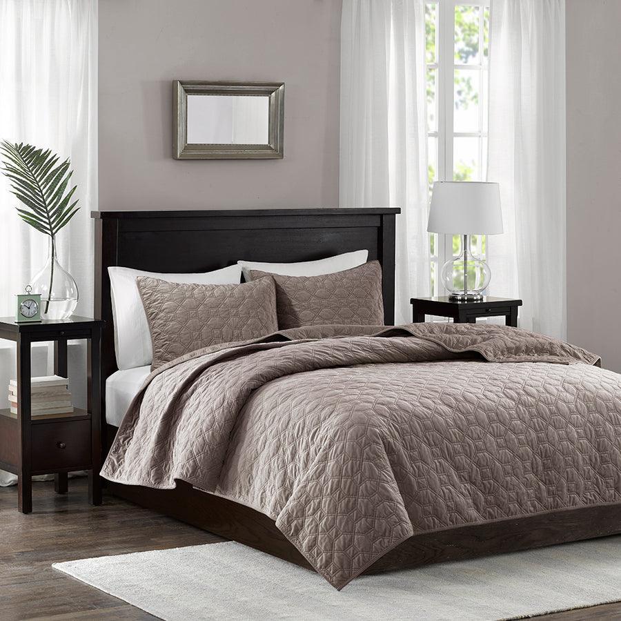 Harper Full/Queen Coverlet & Bedspread Taupe