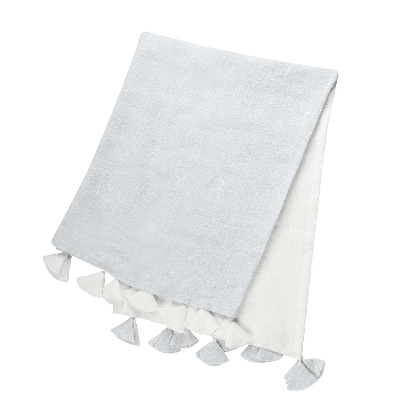 Linen Tassel Throw - Sea Green Designs