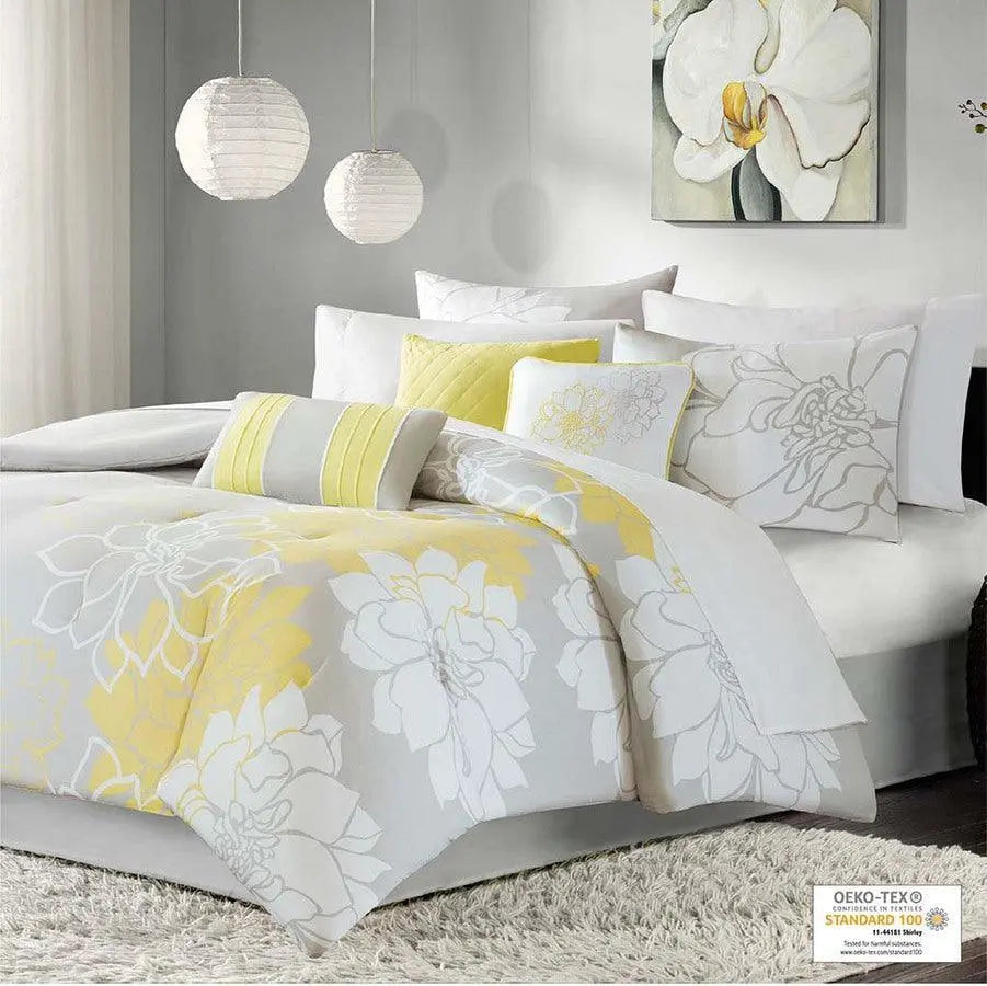 Lola California King Comforter Set Yellow