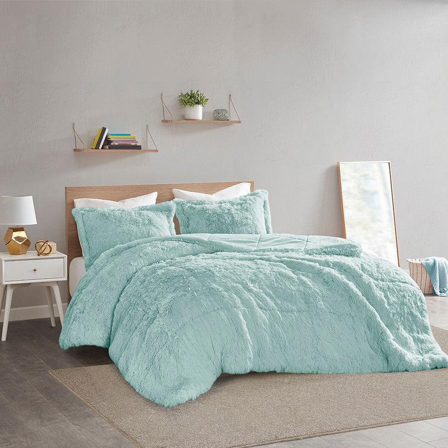 Malea King/Cal King Comforter (Set) Aqua