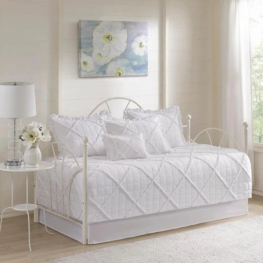 Rosie Daybed 6 Piece Reversible Daybed Cover Set White