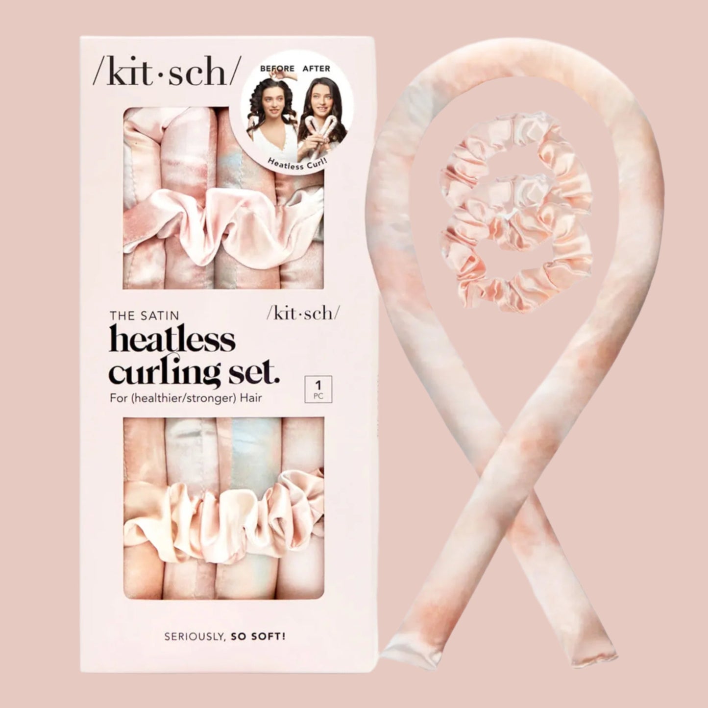 Satin Heatless Curlers | Sunset