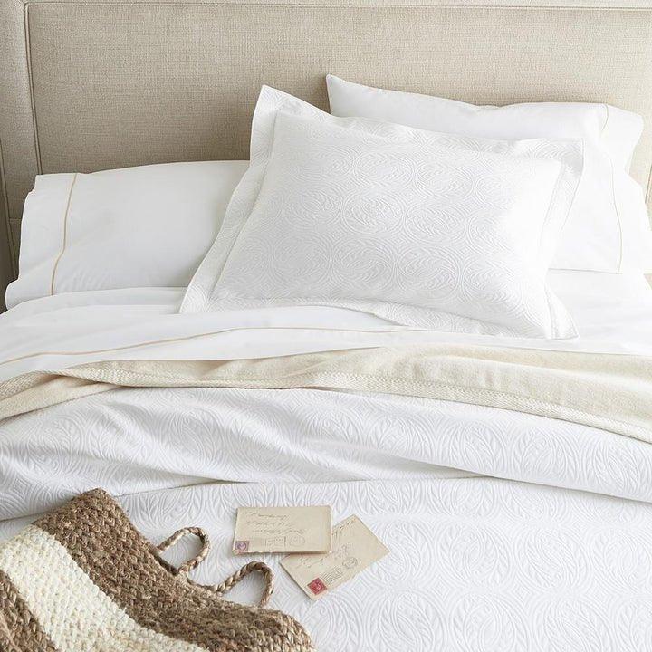 Vienna Matelassé Coverlet in White