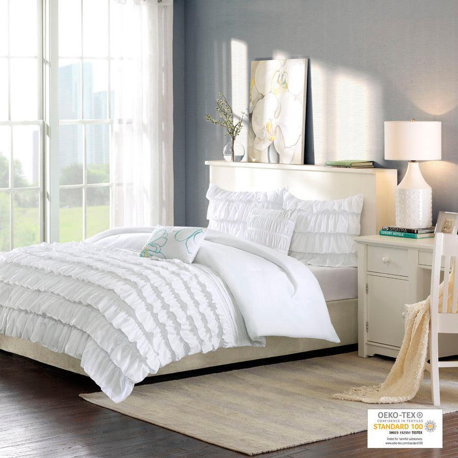 Waterfall Comforter Set White Twin/Twin XL