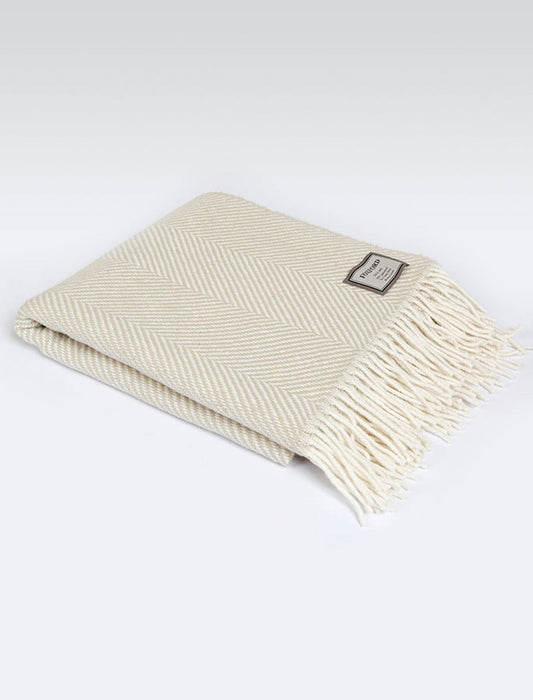 Bone Giant Herringbone Throw