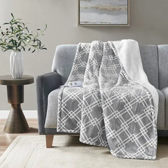 Heated Throw Grey