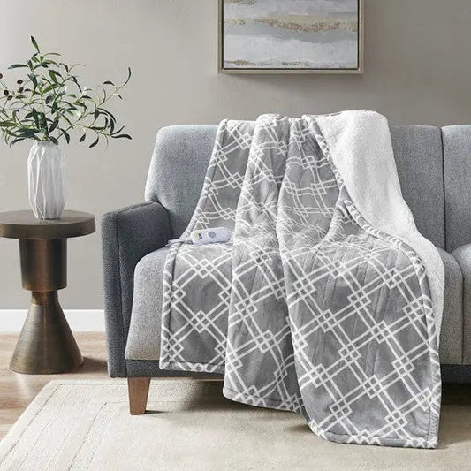 Heated Throw Grey