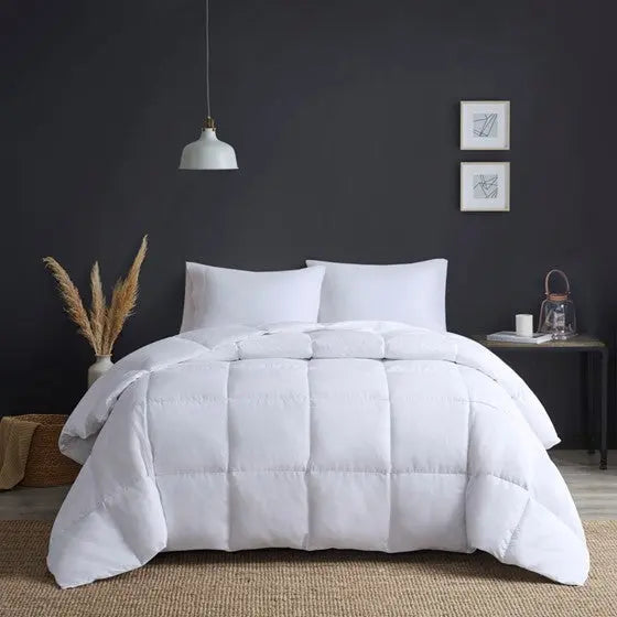 Goose Feather and Down Oversize Comforter White Full/Queen