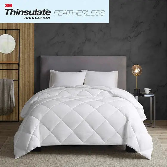 Cotton Down Alternative Featherless Comforter White Full/Queen