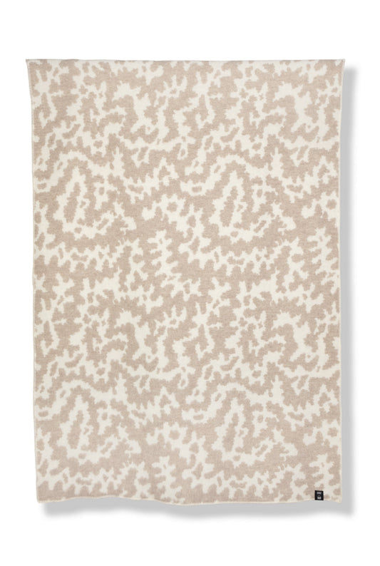 "Africa" Wool Blanket By Nathalie Du Pasquier & George Sowden - Col. Beige & Nature White