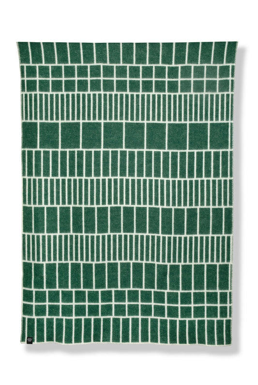 "Air" Wool Blanket By Nathalie Du Pasquier & George Sowden - Col. Green & White