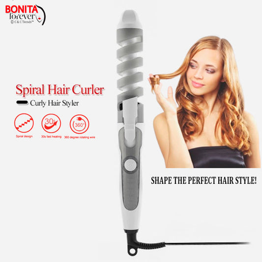 Anti-burn Ceramic Spiral Hair Curler 7a