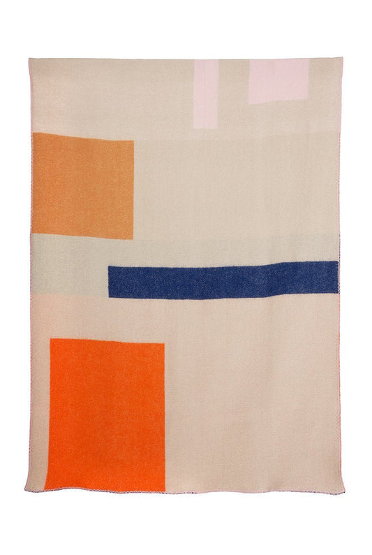 "Bauhaused 2" Wool Blanket by Probst & Rondelli