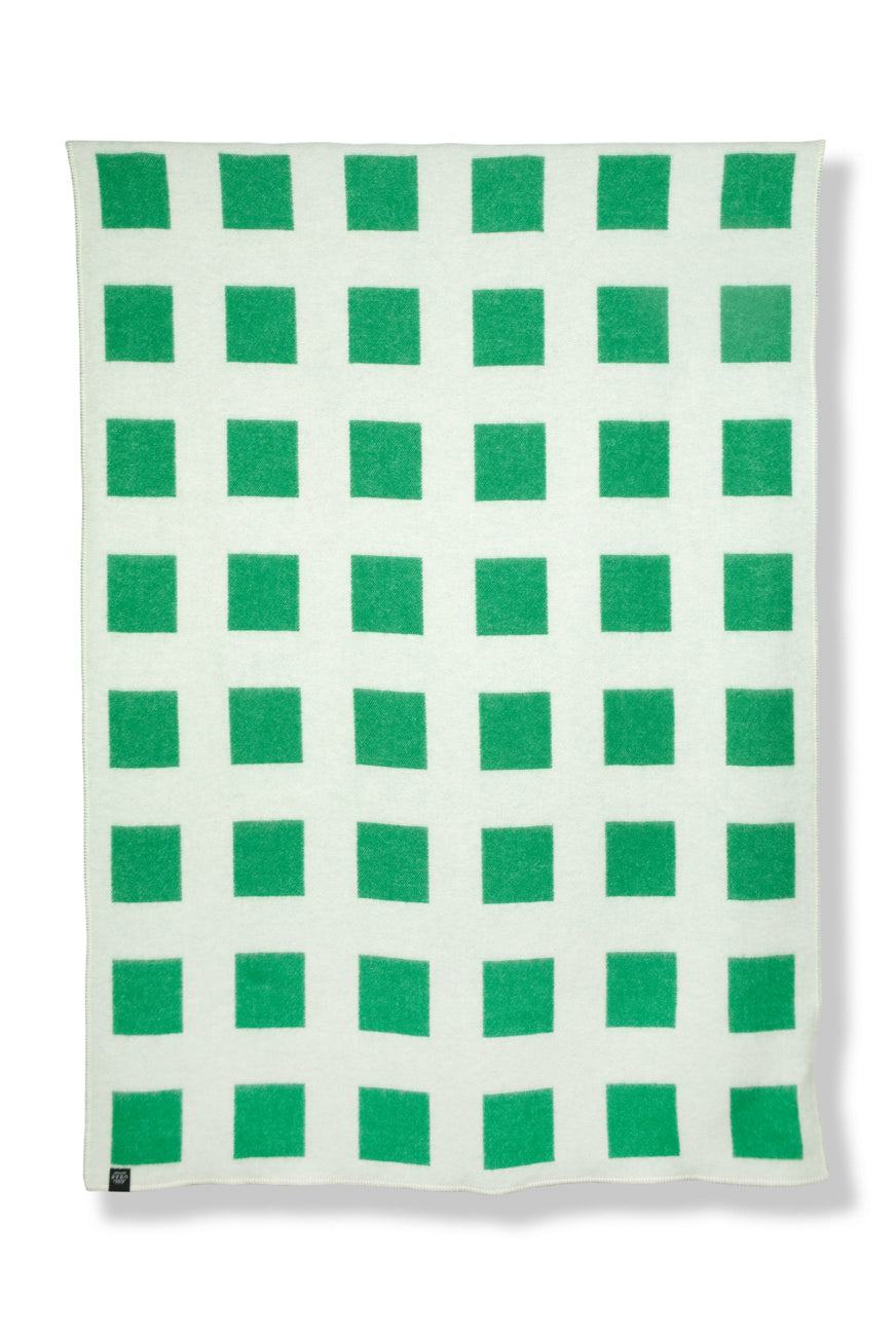 "Gate" Wool Blanket By Nathalie Du Pasquier & George Sowden - Col. Green & White
