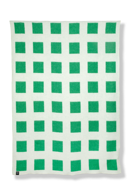 "Gate" Wool Blanket By Nathalie Du Pasquier & George Sowden - Col. Green & White