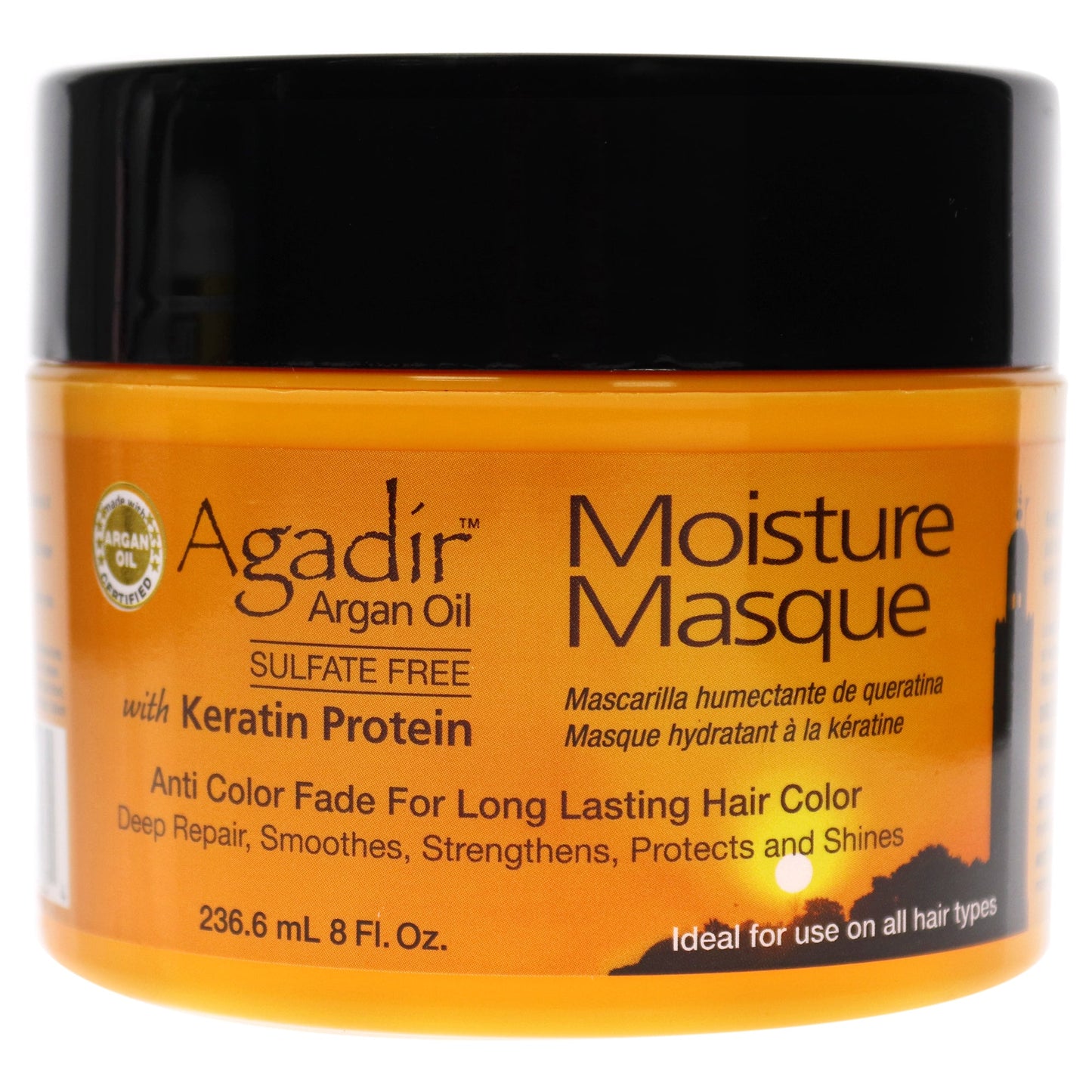 Argan Oil Moisture Masque by Agadir for Unisex 8 oz Masque