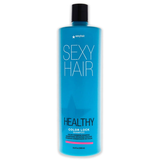 Sexy Hair Healthy Color Lock Shampoo by Sexy Hair for Unisex 33.8 oz Shampoo