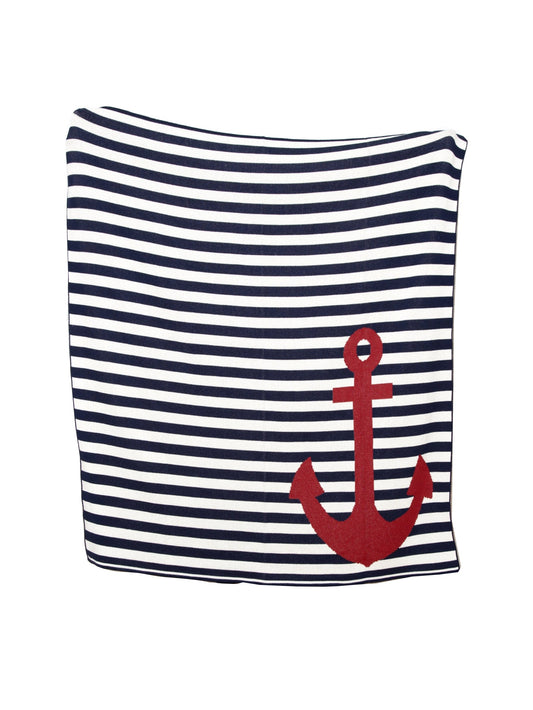 In2Green Eco French Stripe Anchor Throw Weston Table