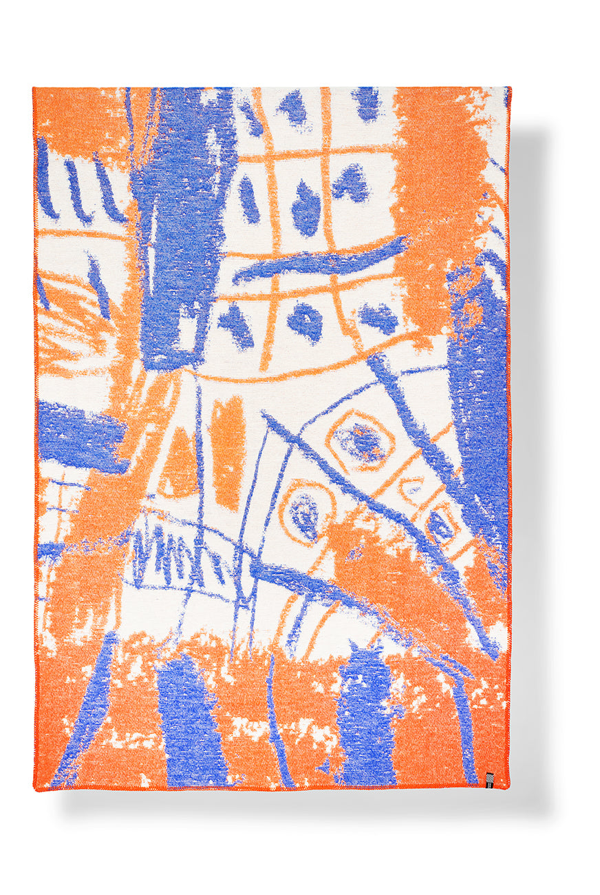 "Lobster Club" Wool Blanket by Arthur Ristor