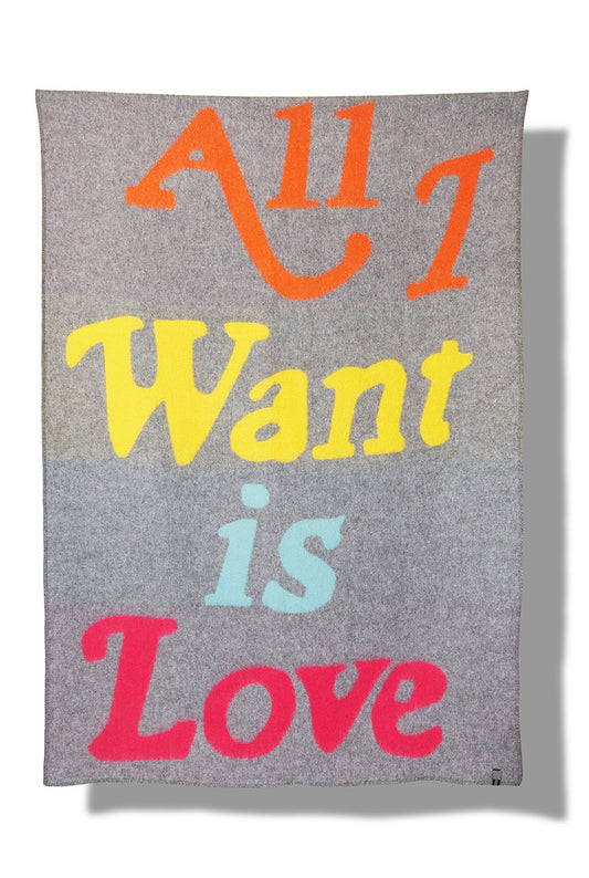 "Love" Wool Blanket by Michele Rondelli