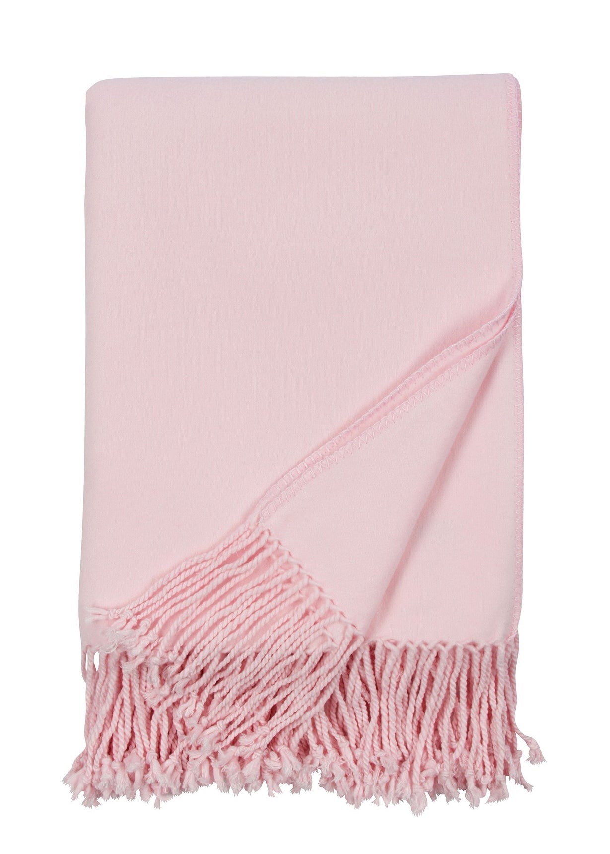 Malibu Luxxe Fringe Throw Pink Weston Table
