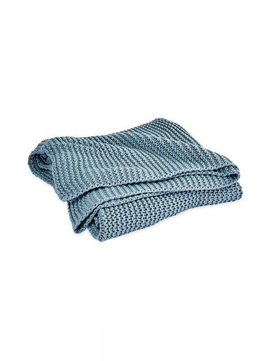Matouk Orla Throw Sea Weston Table
