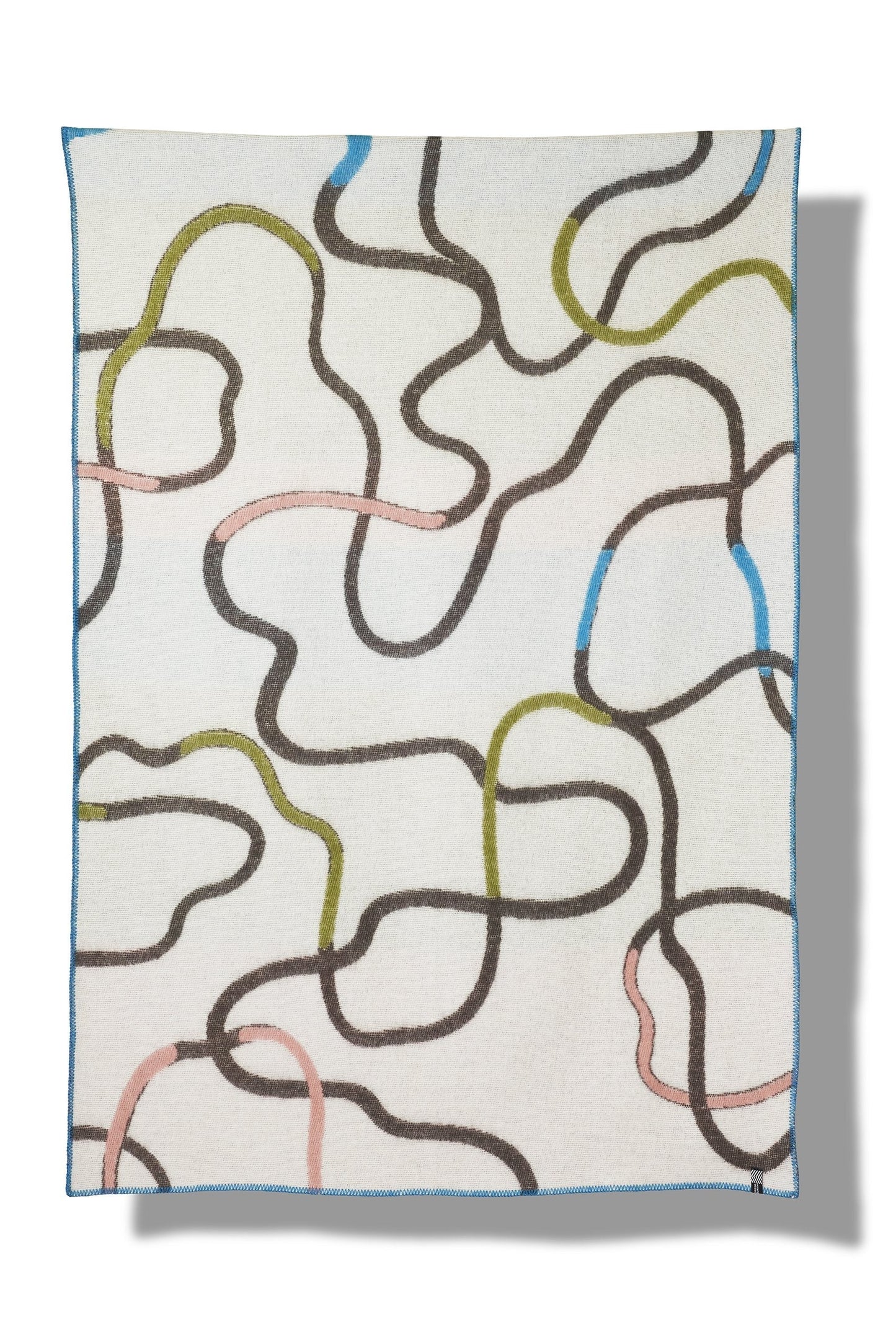 "Meandering" Wool Blanket by Roland Schär