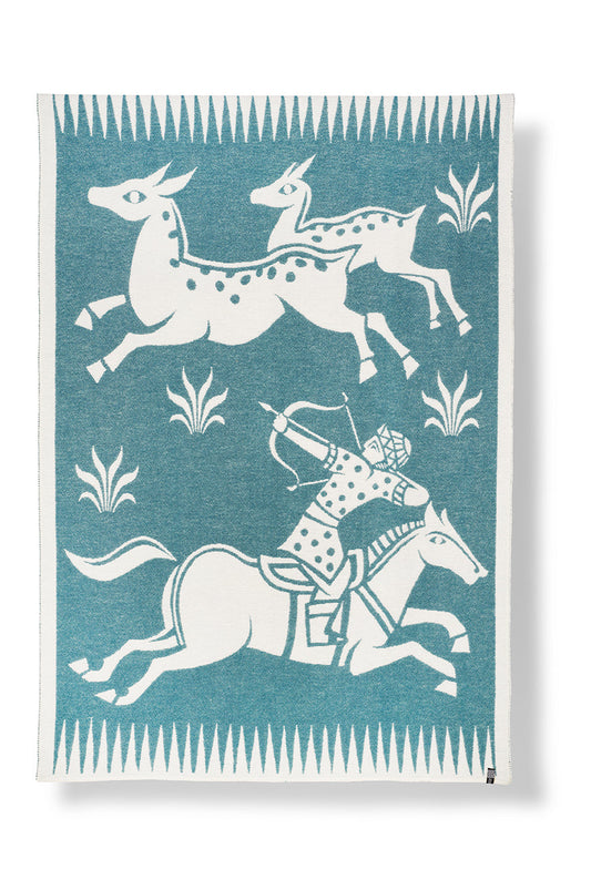 "Mughal Archer" Wool Blanket by Raffy Greaves