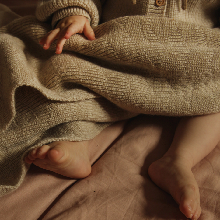 Herbie Baby Blanket - 100% Merino Lambswool - Taupe (70x90cm)