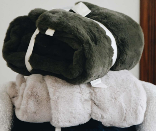 Mersea faux fur throw