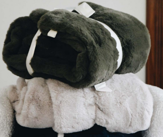 Mersea faux fur throw