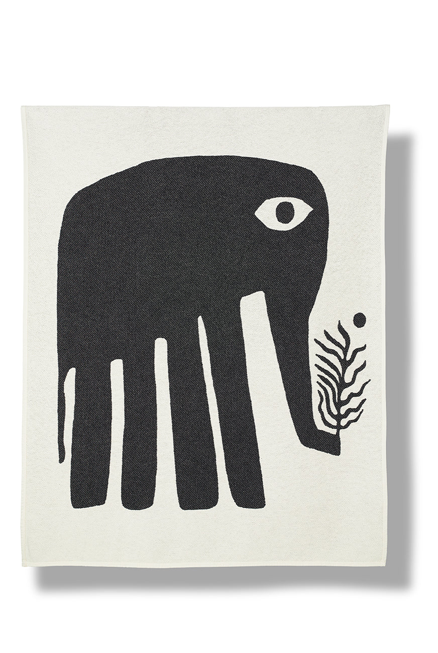 "The Elephant" Cotton Blanket & Throw by David Schmitt