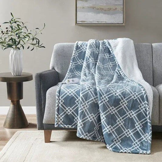 Heated Throw Blue