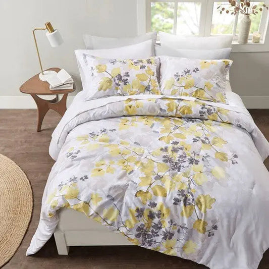 Comforter Set with Bed Sheets Yellow King