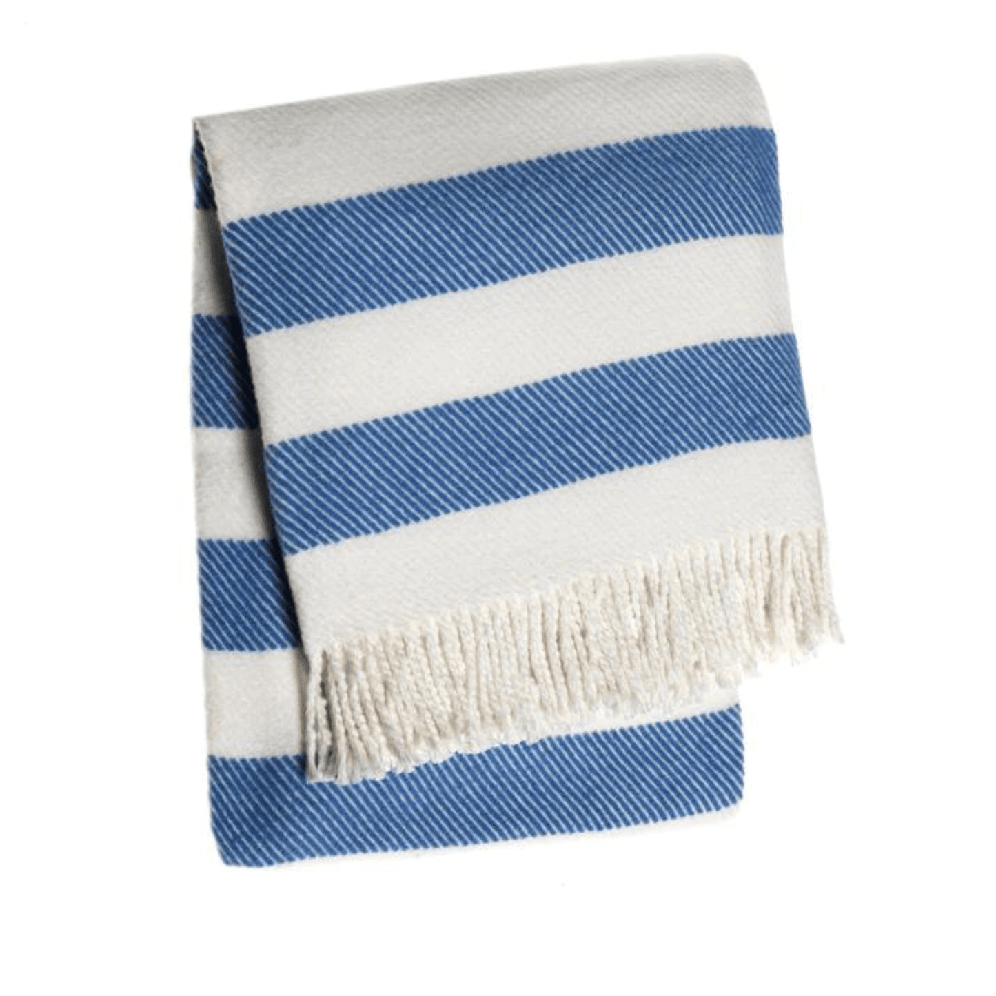 Candy Stripe Fringed Throw - Throw Blankets - The Well Appointed House