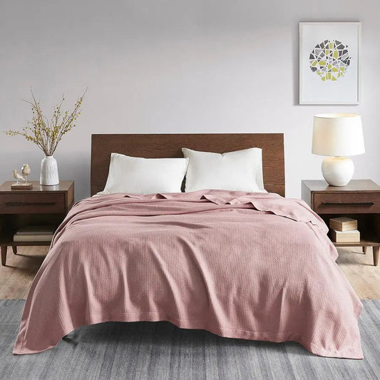 Casual Certified Egyptian Cotton Blanket Full/Queen Rose